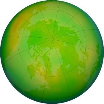 Arctic ozone map for 1984-06